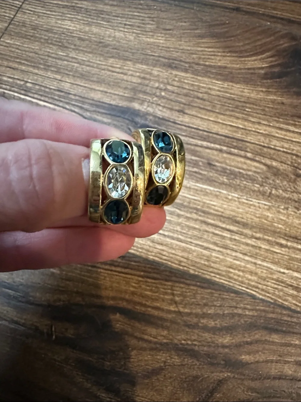 Vintage Swarovski SAL clip on style earrings